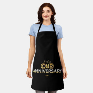 Tablier Elegant Or & Argent   C'est notre anniversaire