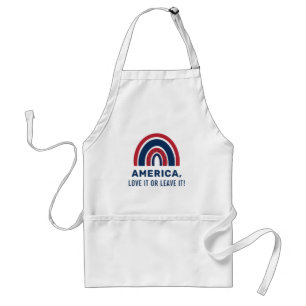 Tablier Élégant Patriotique USA American Rainbow 4 juillet