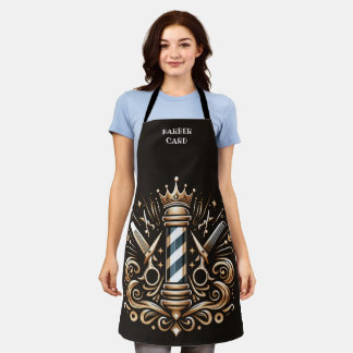 Tablier Élégant poteau en coiffure et logo de la Couronne 