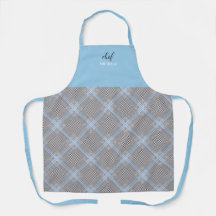Élégant Tartan Bleu Moderne Personnalisé