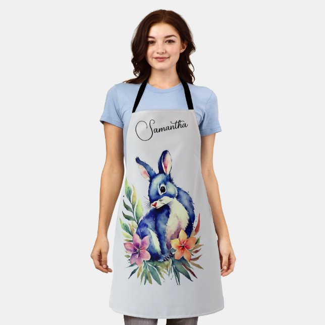 Tablier Elégante aquarelle Faune Art Cuisine (Porté)