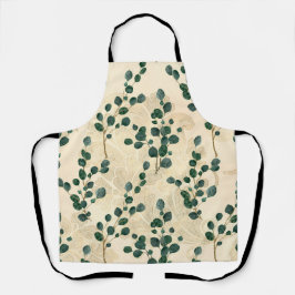 Tablier Elégante Crème verte Whimsical Eucalyptus Vert