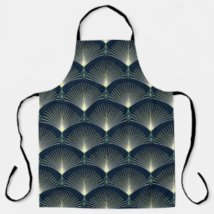 Tablier Elégante Géométrie : Bleu Art Déco.