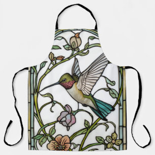 Tablier Élégante illustration de colibri botanique boho ch