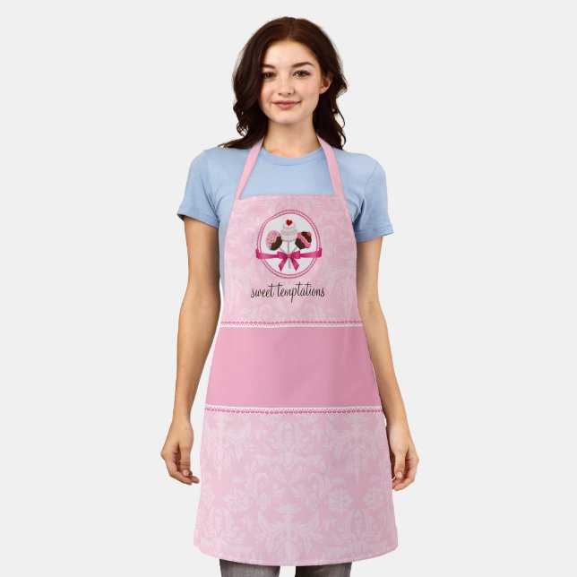 Tablier Élégantes côtelettes de gâteau et Damas (Porté)