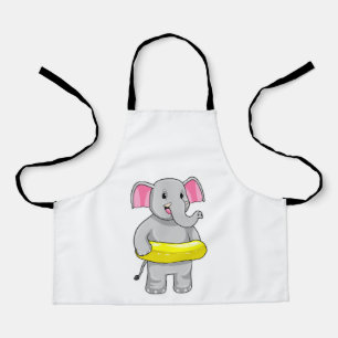 Tablier Eléphant à nager avec Lifebuoy