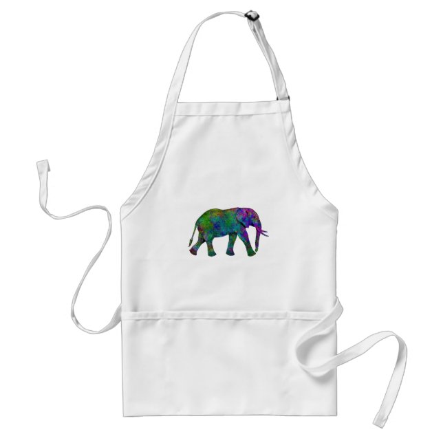 Tablier Éléphant coloré (Devant)