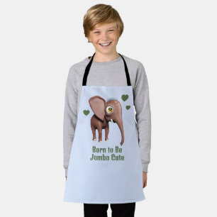 Tablier Éléphant de bébé mignon personnalisé né pour être