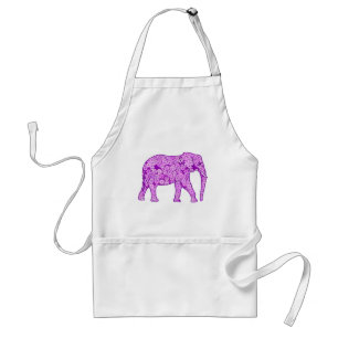 Tablier Eléphant fleur - améthyste violet