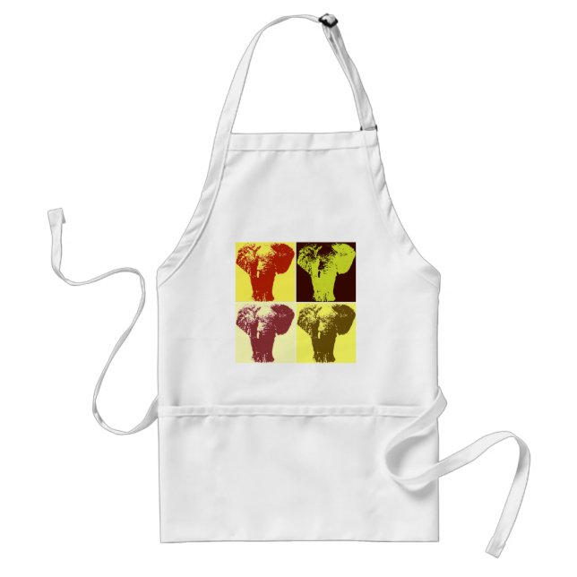 Tablier Eléphant Pop Art (Devant)