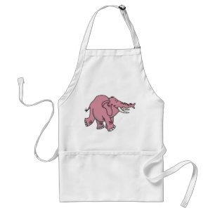 Tablier Eléphant rose