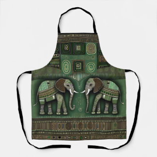Tablier Eléphants africains contemporains - Design