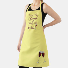 Tablier Embrasse la Cuisinière et apporte son vin