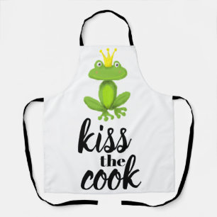 Tablier Embrasse la Grenouille verte Cook Prince Crown drô