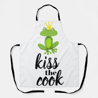 Tablier Embrasse la Grenouille verte Cook Prince Crown drô