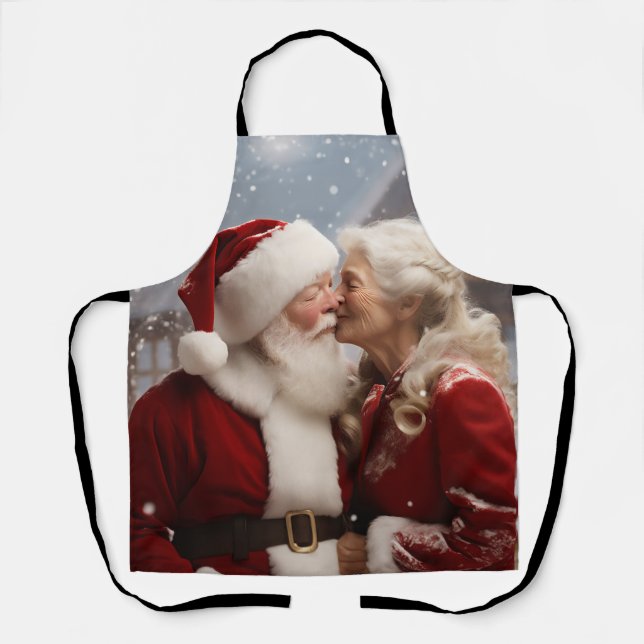Tablier Embrasser M. et Mme Père Noël (Recto)