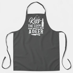 Tablier Embrassez le cuisinier et apportez-lui une bière