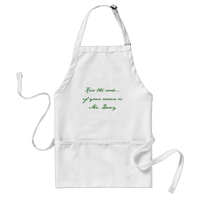 Tablier Embrassez le cuisinier… si votre nom est M. Darcy (Devant)