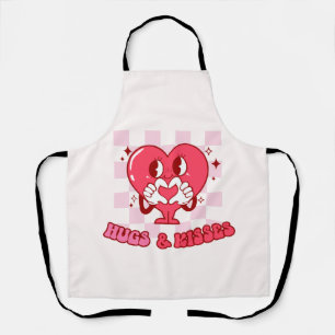 Tablier Embrous et baisers   Aimer le coeur rose mignon