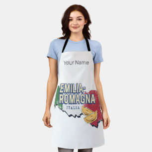 Tablier Émilie Romagne Drapeau Italie Retro Carte Région V