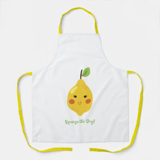 Tablier Émoticône de citron punny Squeeze the Day