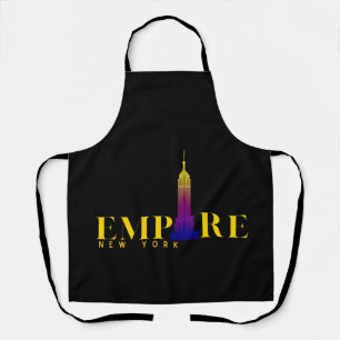 Tablier Empire State Building-New York-Or vibrant