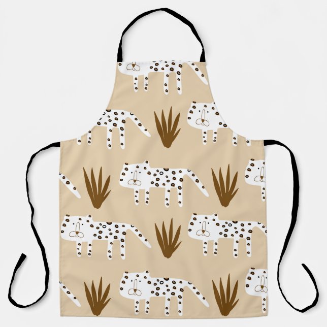 Tablier Empreinte de léopard : Motif intemporel. (Recto)