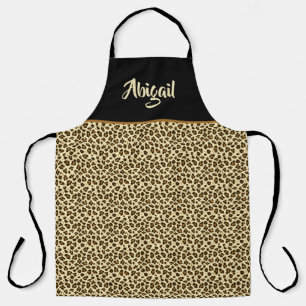 Tablier Empreinte de léopard tendance - Personnalisé 