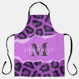 Tablier Empreinte de léopard violet