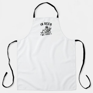Tablier En bière, nous avons confiance squelette Beer Pong