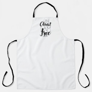 Tablier En Christ je suis libre Ecriture promet liberté