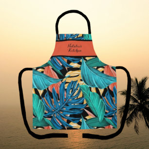 Tablier en feuille de banane tropicale au coucher