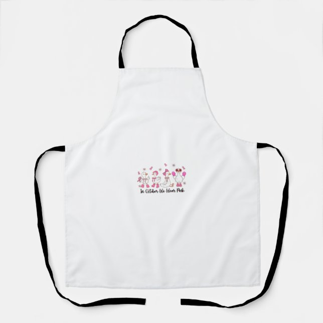 Tablier En Octobre Nous Portons Pink Duck Design 🎀 🦆 💗 (Recto)