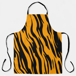 Tablier en tissu à motif abstrait de peau de tigre