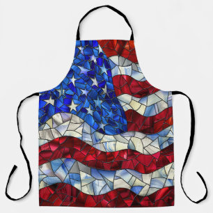 Tablier en verre à drapeau américain
