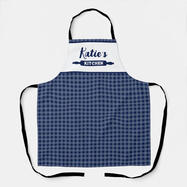 Tablier En vichy bleu marine (Recto)