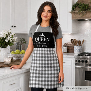 Tablier En vichy Rustique Queen of the Kitchen Apron