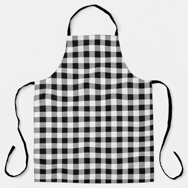 Tablier en vichy vérifier le Motif noir (Recto)
