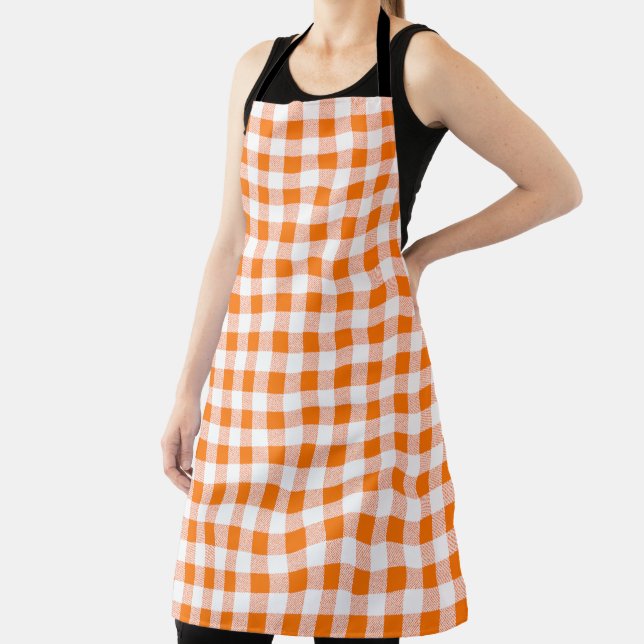 Tablier en vichy Vérifier Motif Orange (Insitu)