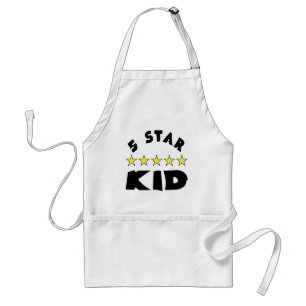 Tablier Enfant 5 étoiles lettres noires