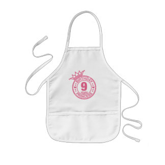 Tablier Enfant 9 ans - princesse d'anniversaire - rose