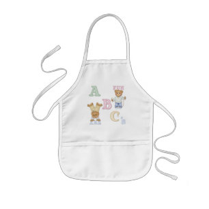 Tablier Enfant Alphabet Nounours amusants