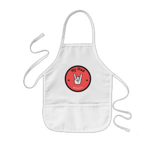 Tablier Enfant Amusant ! Apron pour enfants - Mon papa ROCHE !