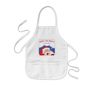 Tablier Enfant Apron de la longueur de Noël Joyeux Père Noël