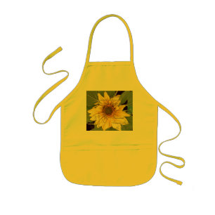 Tablier Enfant Apron de l'éphémère français de la fleur de tourne