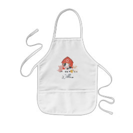 Tablier Enfant Aquarelle Animaux de ferme Barnyard Cute Boys