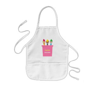 Tablier Enfant Artiste au travail pinceaux tablier Personnalisé