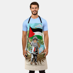 Tablier Enfant avec le drapeau de Keffiyeh Palestine