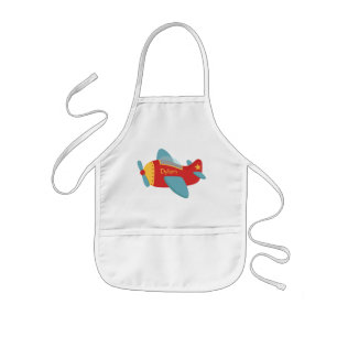 Tablier Enfant Avion de dessin animé coloré et adorable