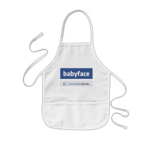 Tablier Enfant babyface drôle parodie de réseau social